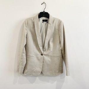 J Crew Parke light brown blazer in stretch Linen Size 8